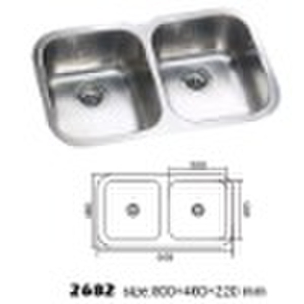 FAM2682 Double Bowl Undermount Stainless Kitchen S