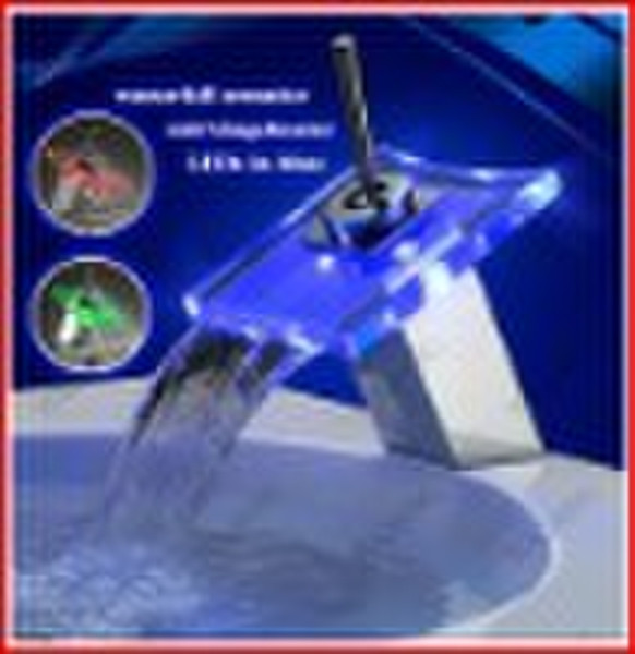 LED brass basin faucet