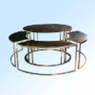 round garment display table
