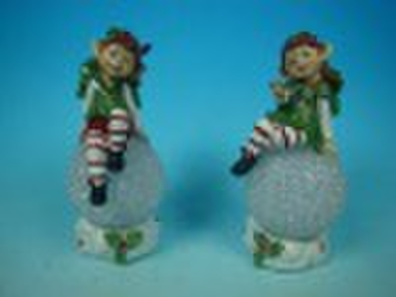 6" polyresin xmas fairy with 70#IC light