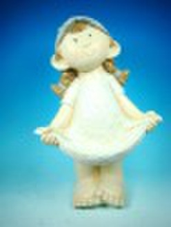 Polyresin cartoon garden kids bird feeder