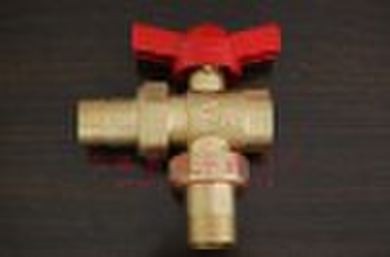 BRASS THREE-WAY BALL VALVE