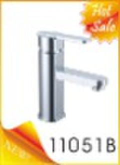 Glass wash basin mixer