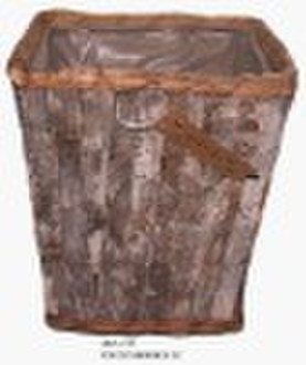 Square Brich Bark Flower Basket