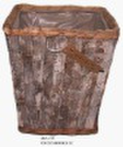 Square Brich Bark Flower Basket