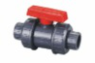 PVC double union ball valve