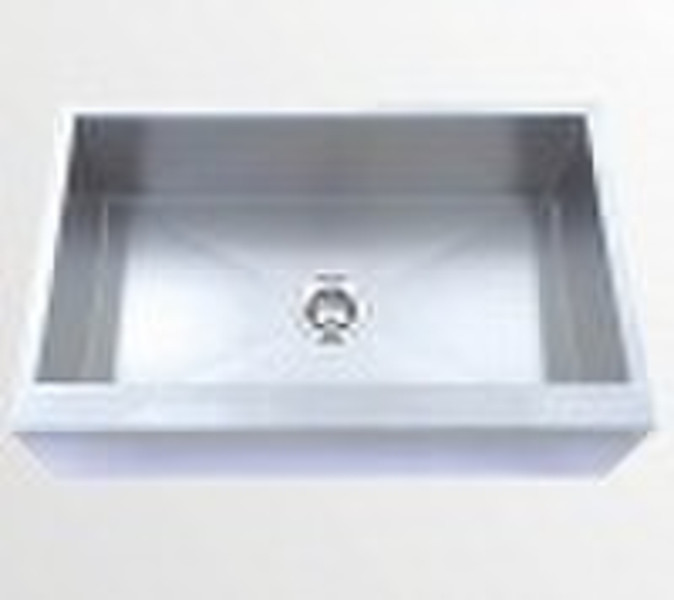 Kitchen Handmade Stainless Steel Apron Sink (F840)