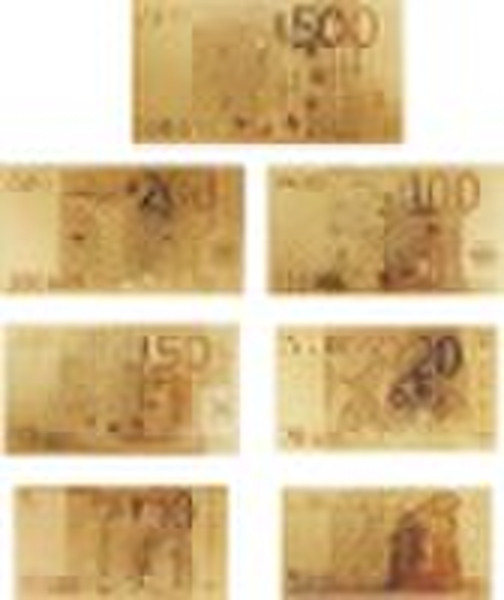 Full Set Euro Gold Banknote Craft (double Sided)