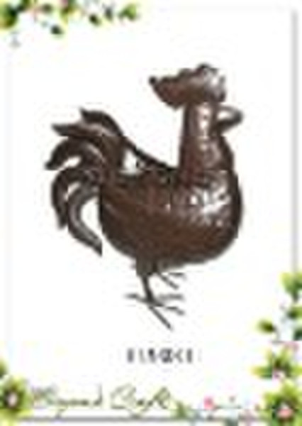 Metal rooster watering can