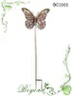 Metal butterfly garden stake