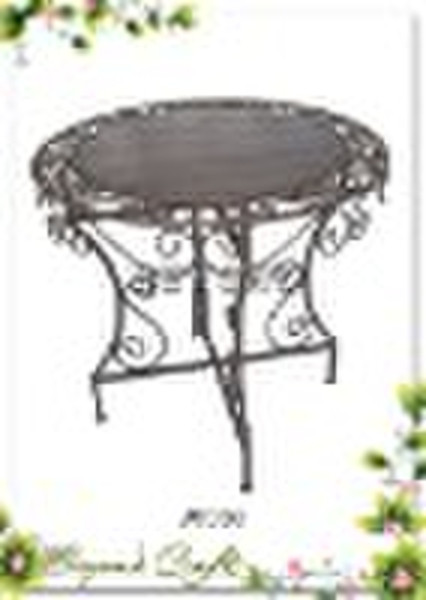 Wood top round coffee table,outdoor table