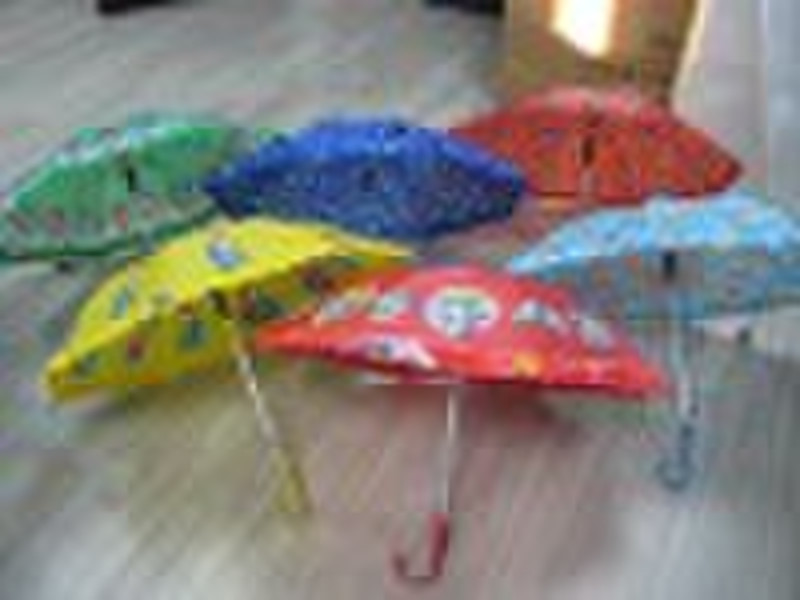 cartoon children umbrella