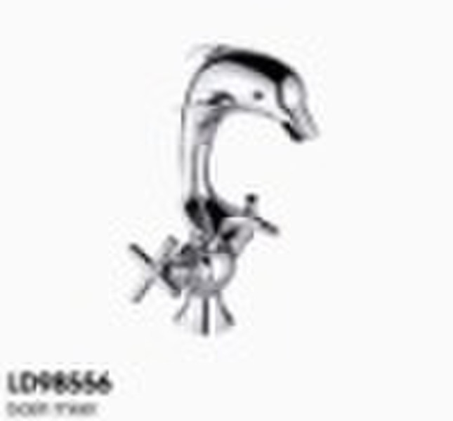 Double-Wheel Dolphin Shape Basin Mixer