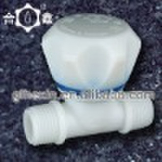 Plastic stop valve PP ABS external thread