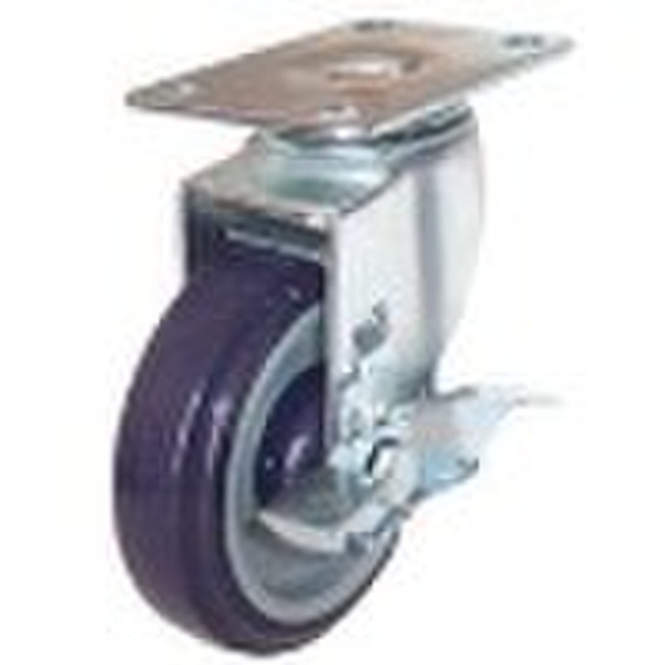industrial top plated PU caster