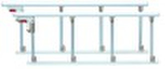 four-profile hospital bed side rail