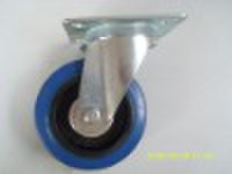 swivel elastic rubber caster