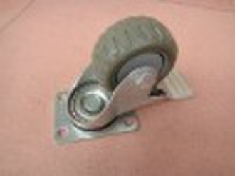caster wheel with brake,top plate pu caster