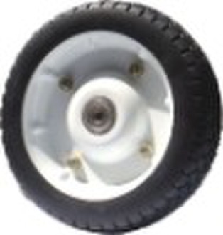 Semi-pneumatic rubber wheel