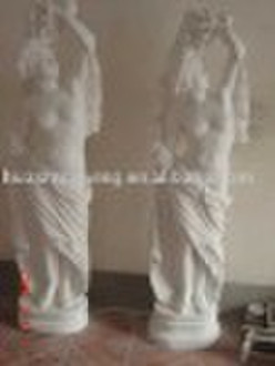 handcarved marble figure western statue