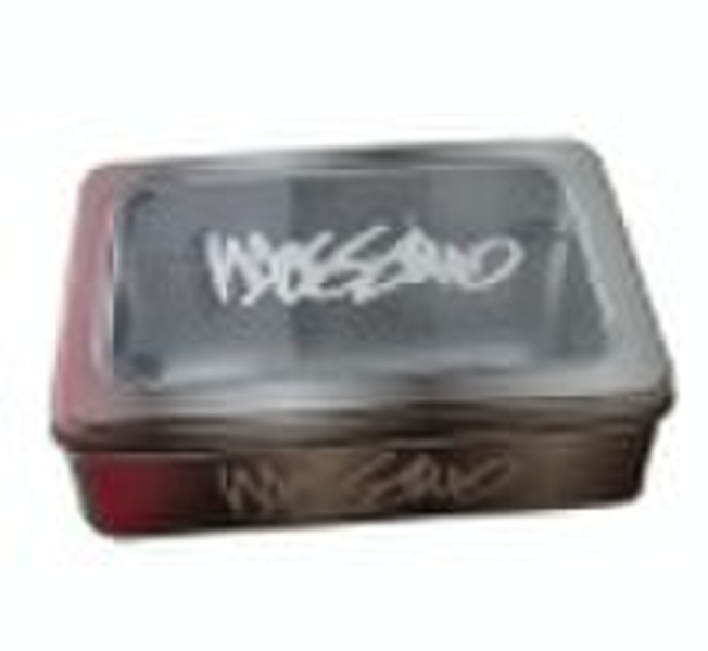 Rectangular Tin Box with Clear Window