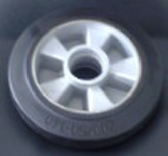 200mm solid rubber wheel with aluminum center