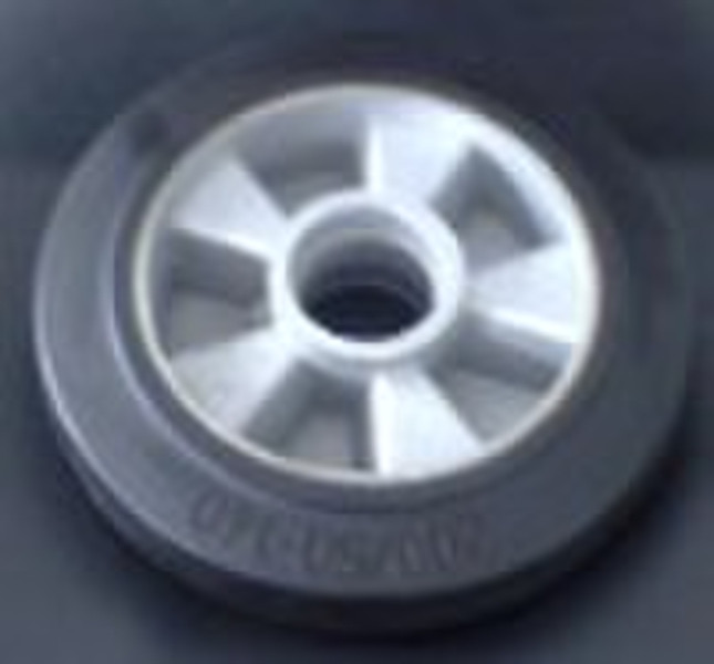 200mm solid rubber wheel with aluminum center