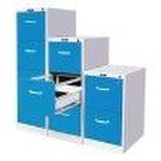 Vertical filing cabinet in blue