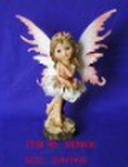 Wood angel child  for decor