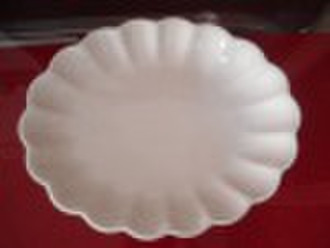 white glazed stock ceramic plate