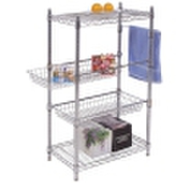 4-TIER MULTIPURPOSE METAL RACK