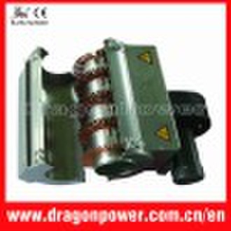 Air cooling ceramic heaters for extrusion machines