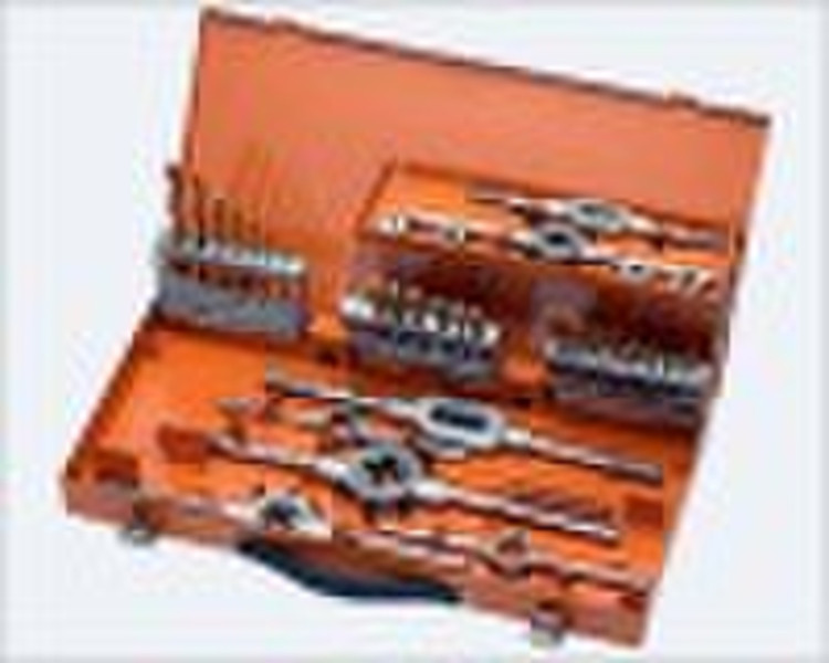 42pc alloy steel tap and die set with iron box