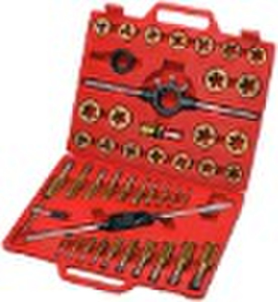 45pc tap and die set with titaN-covering