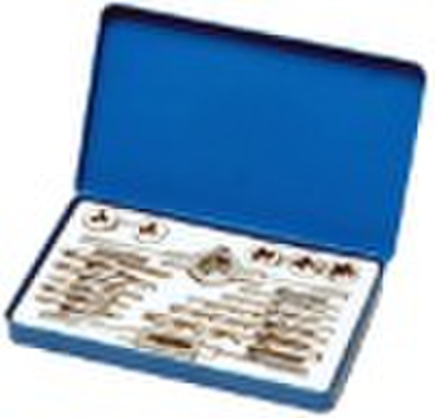 17pc mertic  threading tap and die set