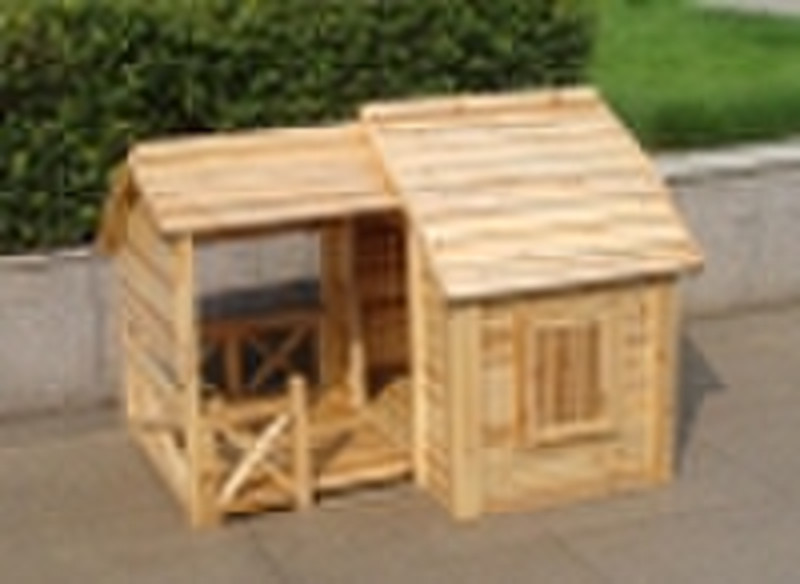 wooden dog house