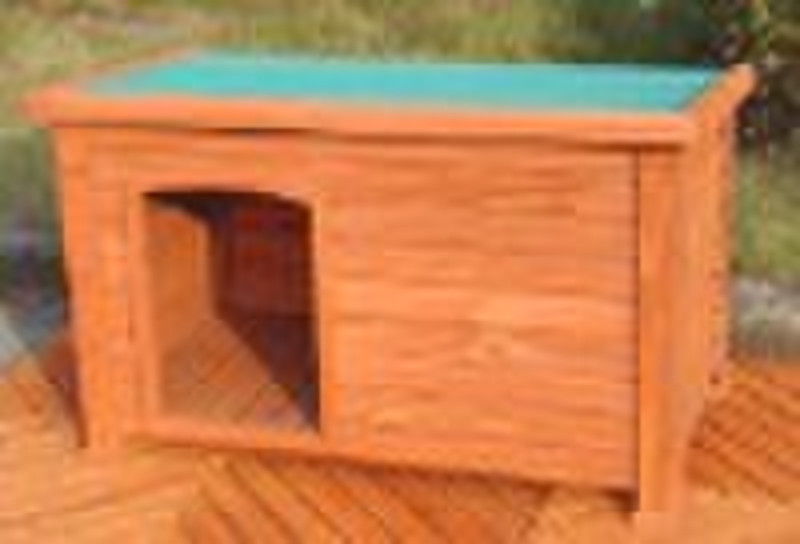 wooden dog house