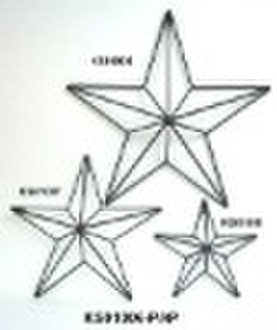 Flat Metal S/3  Star Wall Decor