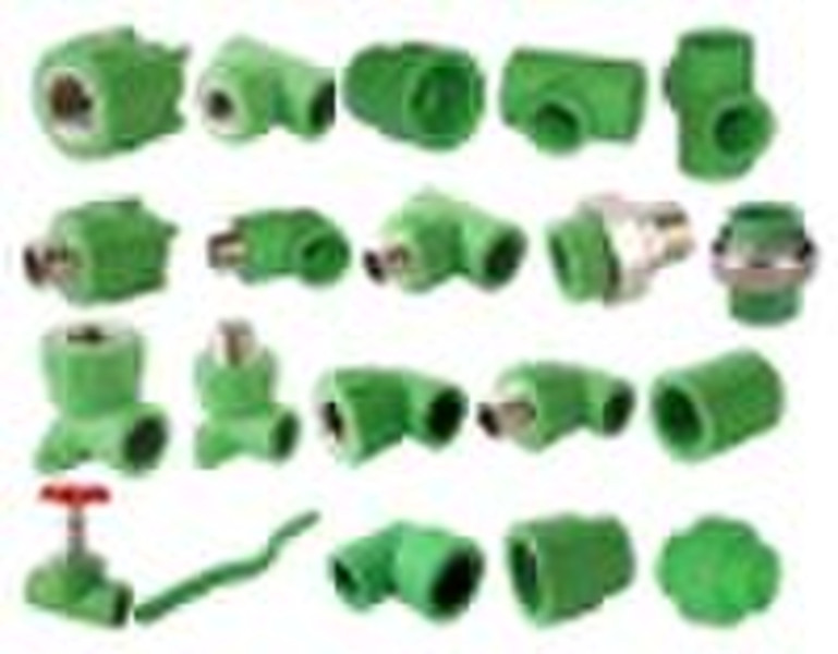Export green and white color PPR pipe fitting