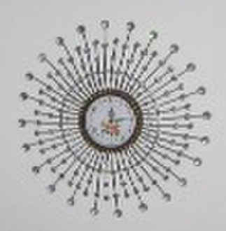 Acrylic Diamond Metal Wall Clock