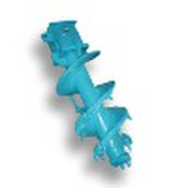 Tapered single-head single-helix rock auger