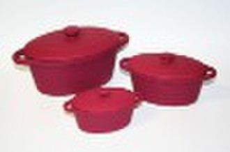 Set von 3 Oval Silikon Cup