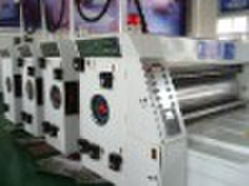 Semi-automatic printing and slotting machine