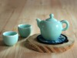 Glazed ceramic/porcelain/celadon tea pot set