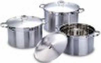 6 pieces stainless steel soup pot set