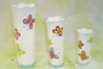 Ceramic  flower vase w/butterfly