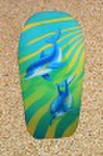 EPS surfboard with polyester taffeta surface