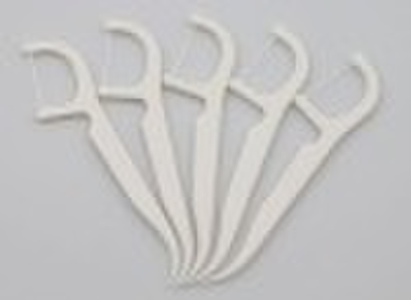 Dental floss picks with plastic bags packing