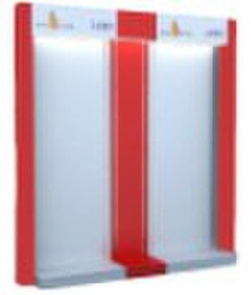 White stainless steel shower shelf