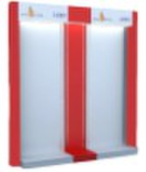 White stainless steel shower shelf